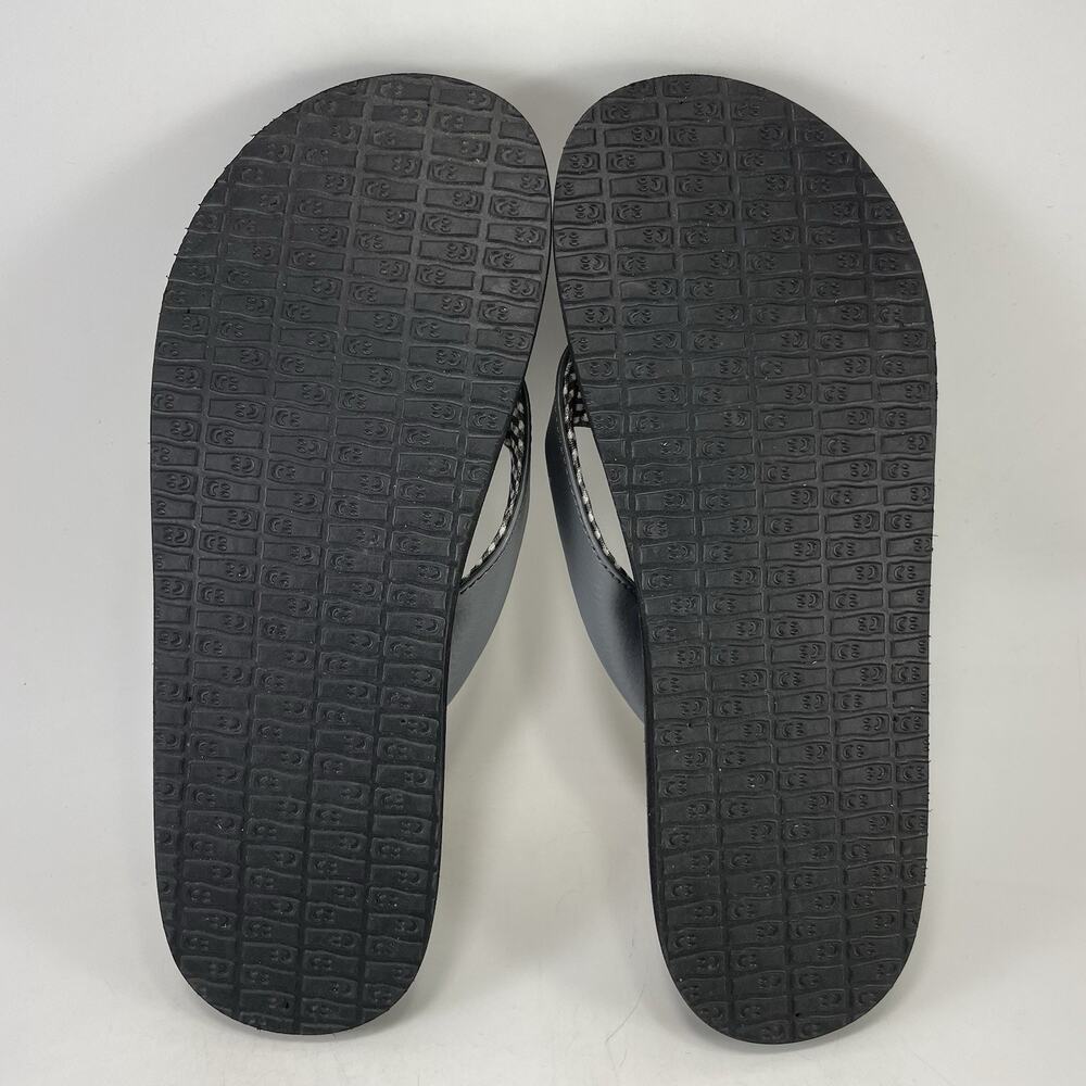 Sanuk Beer Cozy Grey Fabric Thong Sandals Womens Size 8 Yoga Mat Flip Flops - Picture 8 of 11